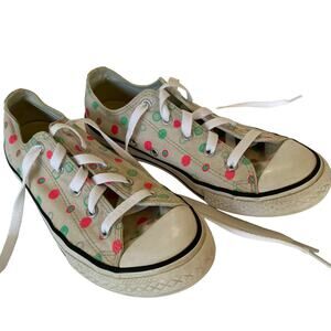 CONVERSE All Star Low Top Sneakers Polka Dots Junior Size 4 / EU 36 / Women's 6